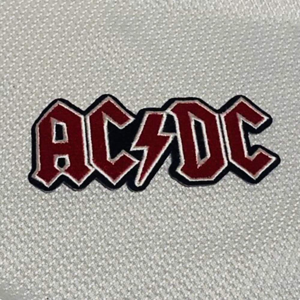 ACDC Embroidered Patch in Red and Black